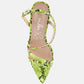 Cherry Tart Snake Print Spool Heel Sandals