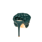 Chic Emerald Green Double Braided Mule Sandals with 4-Inch Heel for Stylish Comfort