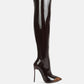 Chimes High Heel Patent Long Boots