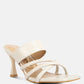 Chiri Criss Cross Strap Spool Heel Sandals