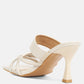 Chiri Criss Cross Strap Spool Heel Sandals