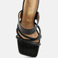 Chiri Criss Cross Strap Spool Heel Sandals
