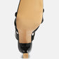 Chiri Criss Cross Strap Spool Heel Sandals