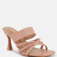 Chiri Criss Cross Strap Spool Heel Sandals