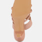 Chiri Criss Cross Strap Spool Heel Sandals