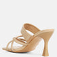 Chiri Criss Cross Strap Spool Heel Sandals