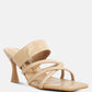 Chiri Criss Cross Strap Spool Heel Sandals