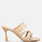Chiri Criss Cross Strap Spool Heel Sandals