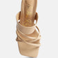 Chiri Criss Cross Strap Spool Heel Sandals