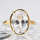 Sterling Silver Oval Cut CZ Cocktail Ring