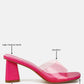 Clear Flirt Clear Strap Slip On Heel Sandals