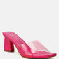 Clear Flirt Clear Strap Slip On Heel Sandals