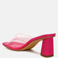 Clear Flirt Clear Strap Slip On Heel Sandals