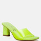 Clear Flirt Clear Strap Slip On Heel Sandals