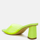 Clear Flirt Clear Strap Slip On Heel Sandals