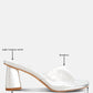 Clear Flirt Clear Strap Slip On Heel Sandals