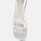 Clear Flirt Clear Strap Slip On Heel Sandals