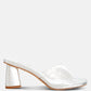 Clear Flirt Clear Strap Slip On Heel Sandals