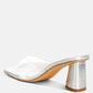 Clear Flirt Clear Strap Slip On Heel Sandals