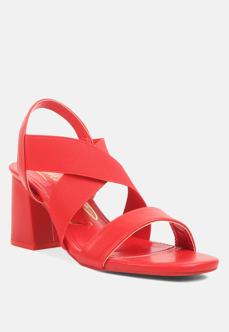 Bons Comfortable Straps Block Heel Sandals