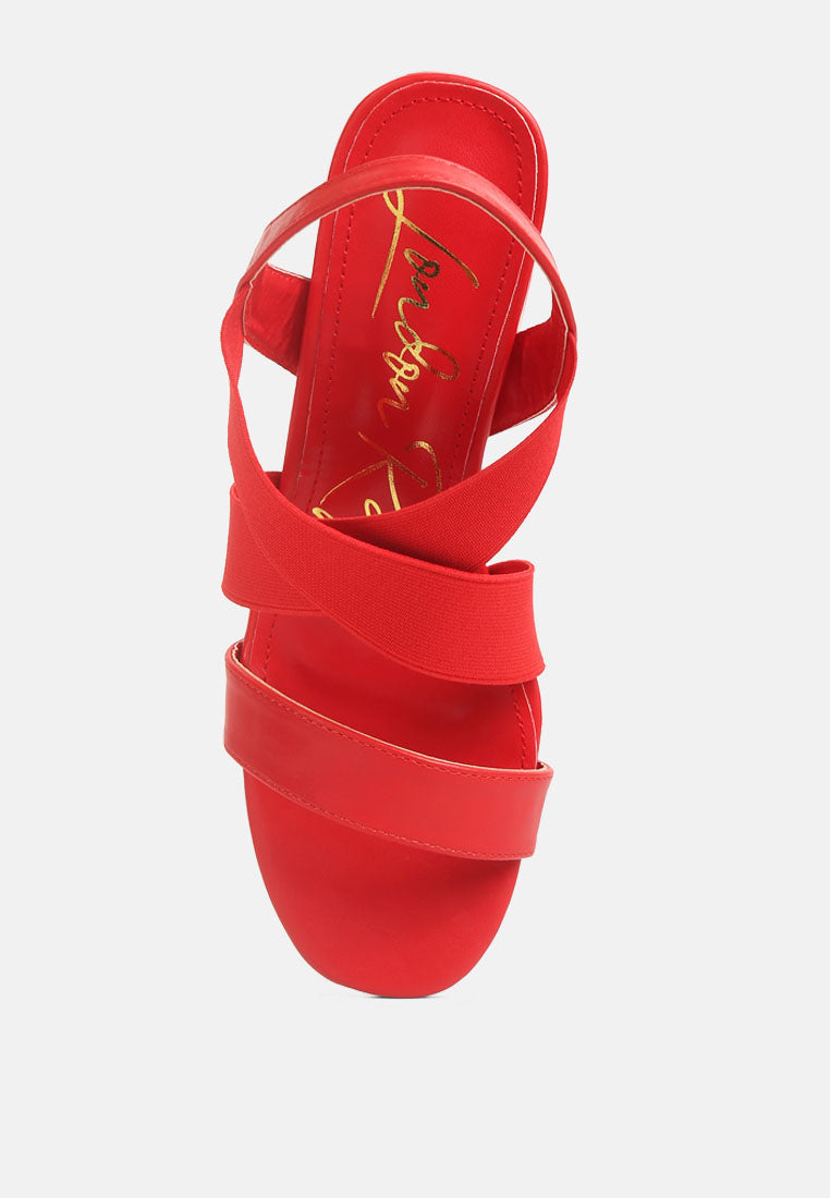 Bons Comfortable Straps Block Heel Sandals