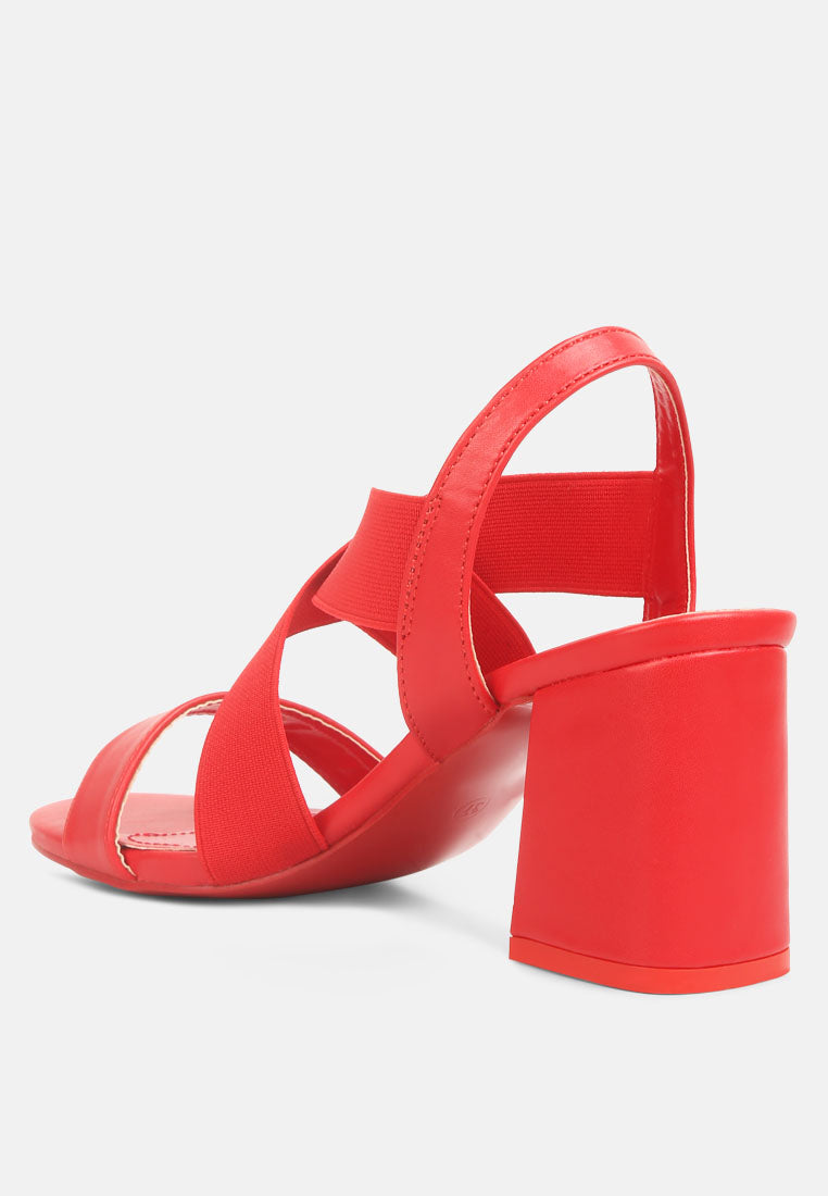 Bons Comfortable Straps Block Heel Sandals