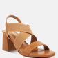 Bons Comfortable Straps Block Heel Sandals