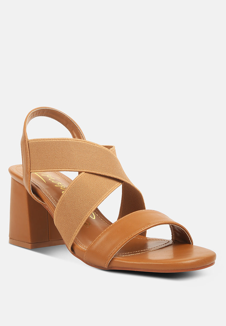 Bons Comfortable Straps Block Heel Sandals