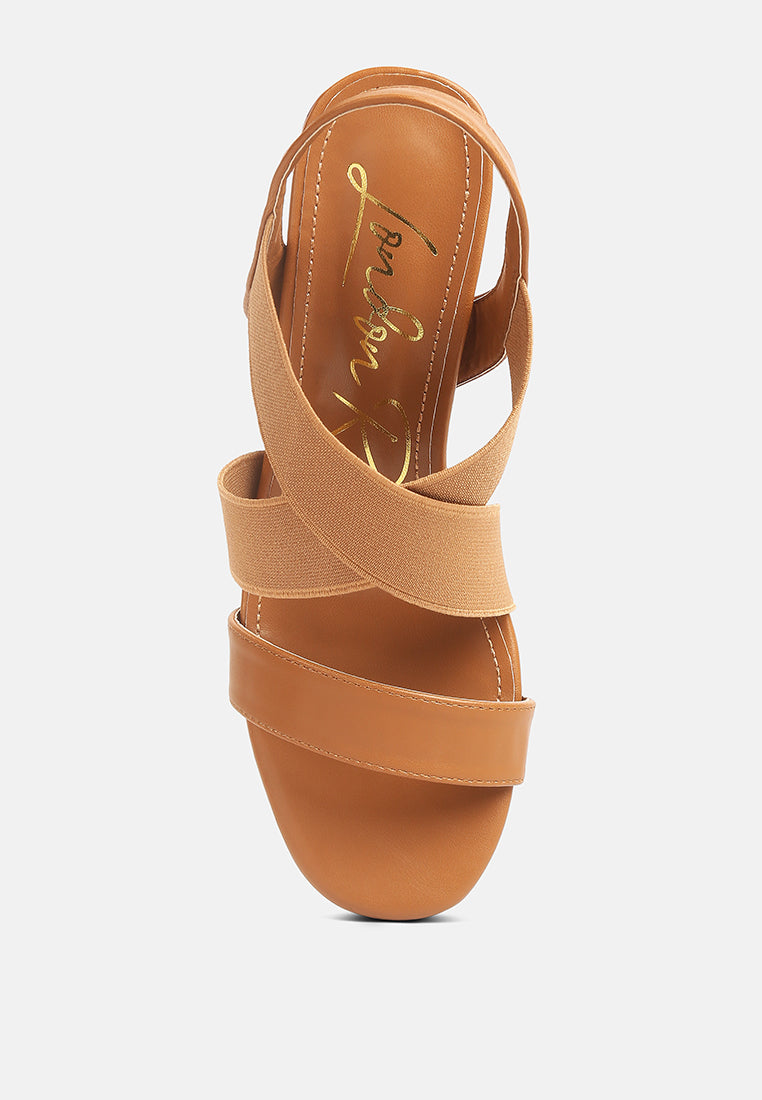 Bons Comfortable Straps Block Heel Sandals