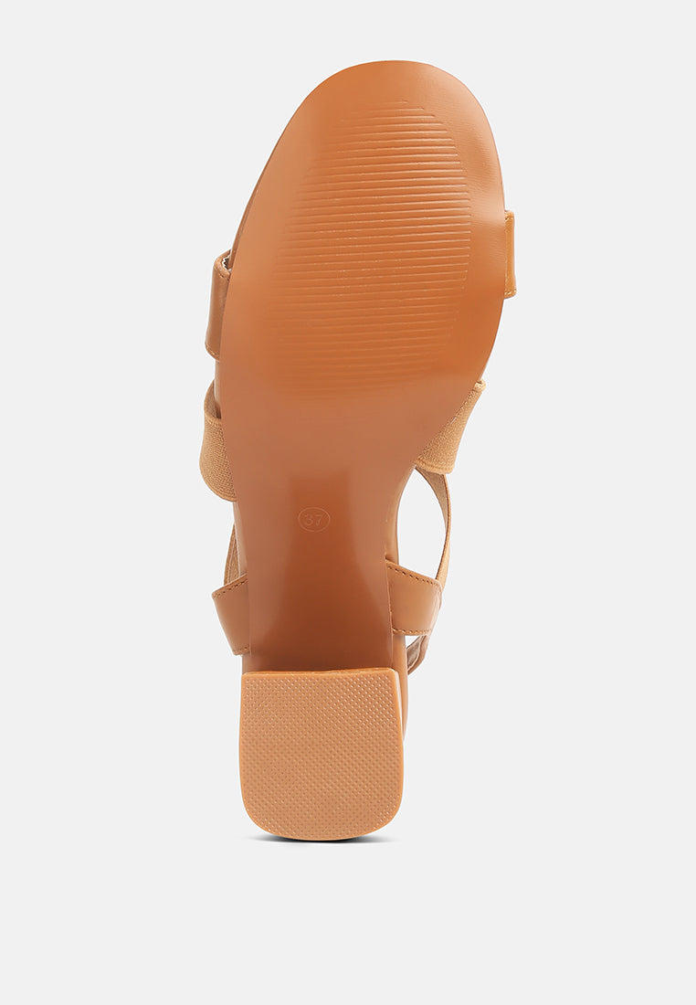 Bons Comfortable Straps Block Heel Sandals