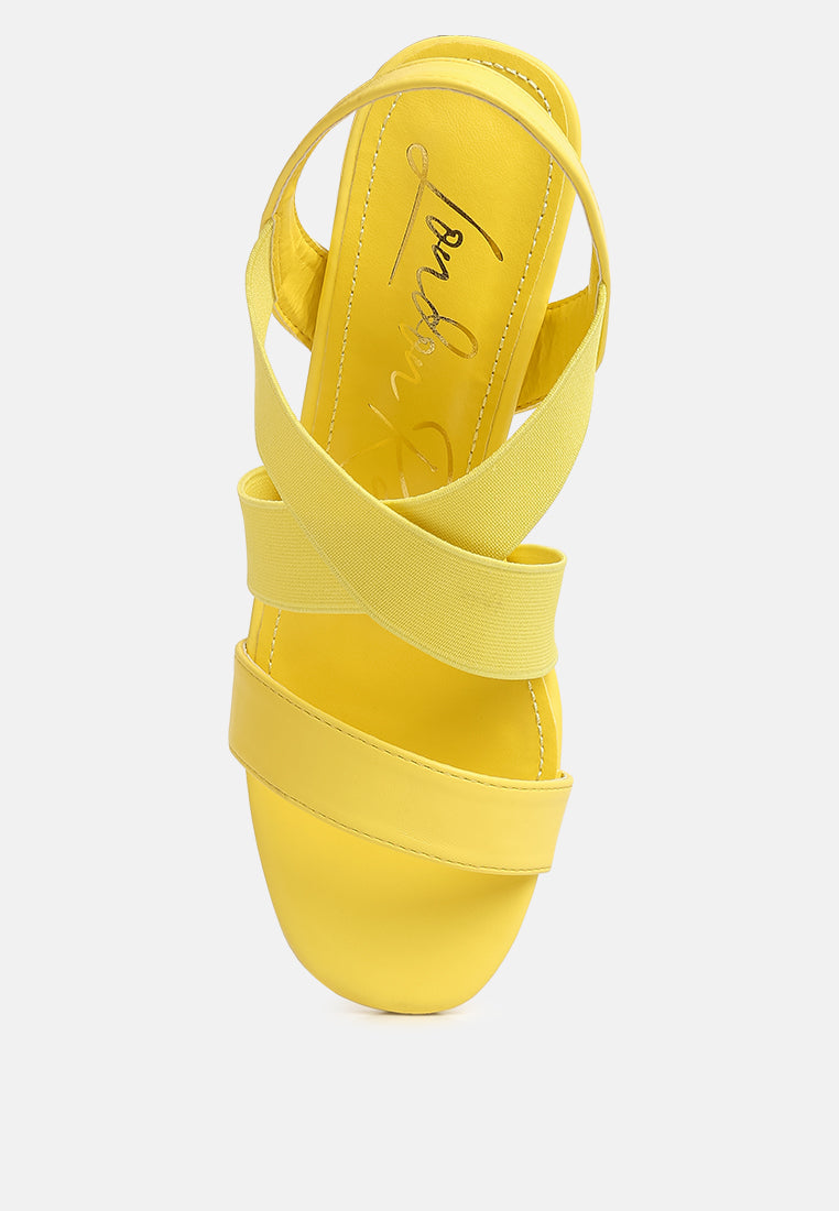 Bons Comfortable Straps Block Heel Sandals