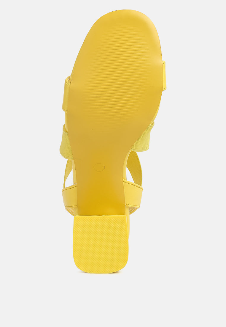 Bons Comfortable Straps Block Heel Sandals
