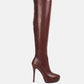 Confetti Stretch Pu High Heel Long Boots