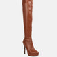 Confetti Stretch Pu High Heel Long Boots