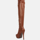 Confetti Stretch Pu High Heel Long Boots