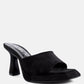 Copyme Micro Suede Slip On Spool Heel Sandals
