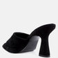 Copyme Micro Suede Slip On Spool Heel Sandals