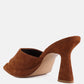 Copyme Micro Suede Slip On Spool Heel Sandals