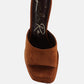Copyme Micro Suede Slip On Spool Heel Sandals