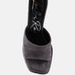 Copyme Micro Suede Slip On Spool Heel Sandals