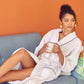 Waffle Piping Bathrobe – Lightweight Spa-Style Comfort
