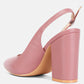 Creidne Block Heel Pointed Toe Sandals