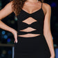 Kira Gown with Cut Outs - Black