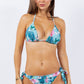 2 Piece Scenic and Floral Prints Bikini