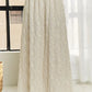 ADORA Elastic Waist Applique Maxi Skirt in Beige