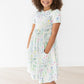 Spring Dandelion Floral S/S Pocket Twirl Dress
