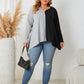 Honey Contrast Notched Neck T-Shirt