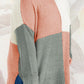 Color Block Round Neck Sweater