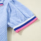 Beau Blue Contrast Striped T Shirt Dress