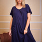 Round Neck Short Sleeve Lounge Dress
